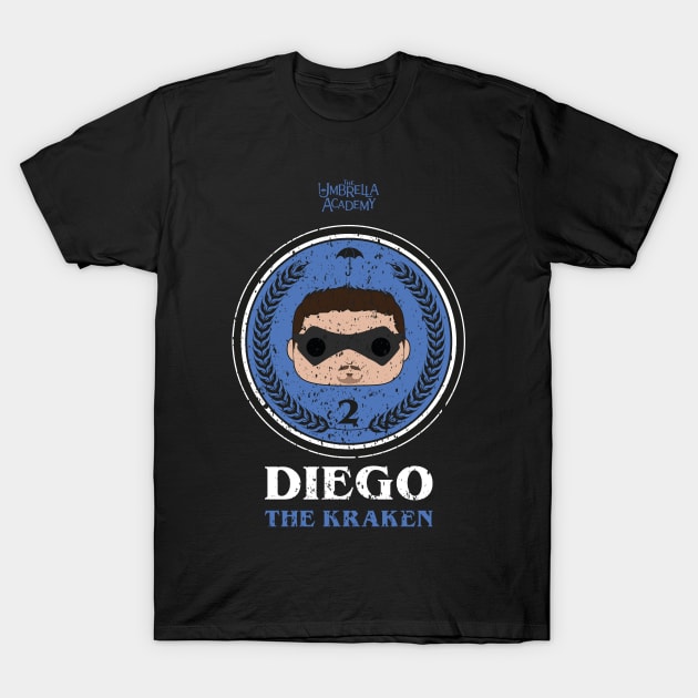 UMBRELLA ACADEMY 2: DIEGO THE KRAKEN (GRUNGE STYLE) T-Shirt by FunGangStore